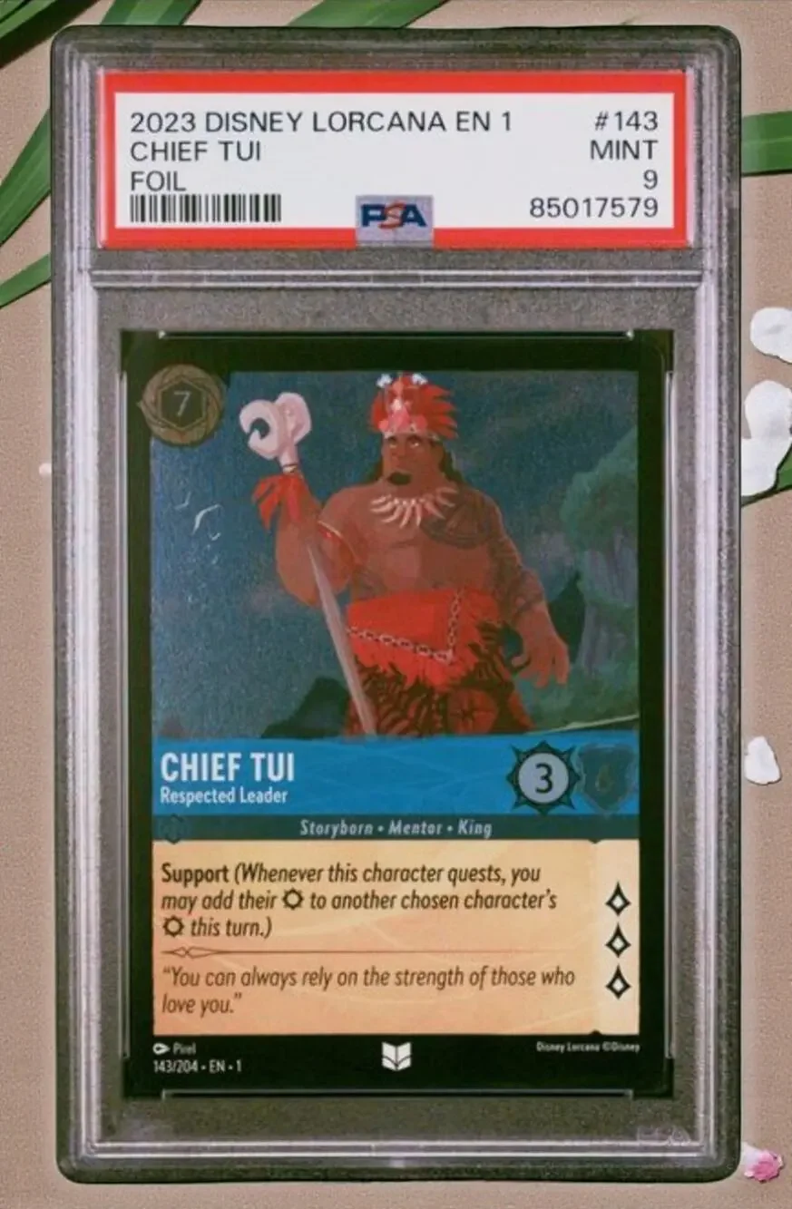 2023 Disney Lorcana The First Chapter Chief Tui #143 Foil PSA 9 Mint